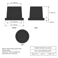 Bouchon/Capuchon en caoutchouc silicone solide résistant à la chaleur de haute qualité, prix usine, pour tube