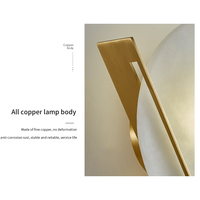 Nordic Lampu Dinding Bundar Modern Sederhana Lampu Hias Dinding Latar Belakang Ruang Tamu Lampu Belajar Kamar Tidur Lampu Dinding Marmer