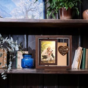 JUNJI 4x6 Rotating Wooden Picture Frame Dog Memorial <strong>Gifts</strong> <strong>for</strong> Loss Cat Bereavement <strong>Remembrance</strong> <strong>Gift</strong> <strong>Pet</strong> Caskets &amp; Urns - Product Image 5