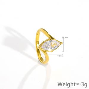 Anillo de Diamante con Corte Marquesa - Oro y Plata de Dos Tonos, Diseño de Lujo Ligero, Accesorio Elegante y Brillante para Uso Diario - Product Image 6