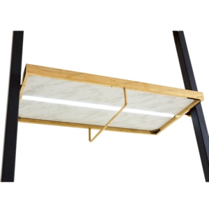 Stainless Steel Metal <strong>Wall</strong> <strong>Mounted</strong> Led Display Shelf <strong>Rack</strong> with Cabinet for Retail Clothes Shop Showcase - Product Image 4