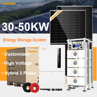 Système solaire hybride tout-en-un personnalisé Sunroko 30 kW 40 kW 50 kW pour le stockage d'énergie solaire industrielle