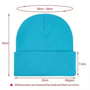 Gorros Unisex 2025, Gorro de Invierno para Hombre y Mujer, Logotipo Personalizado, Bordado, Gorro de Punto Barato, Color Sólido, Gorro Acrílico Cálido - Product Image 2