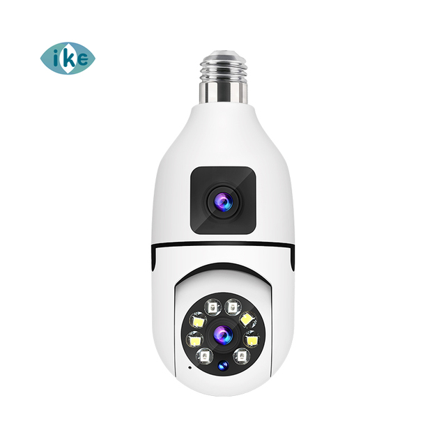 Ikevision Z-iot/V380pro 360 Panoramic 2.4G WIFI Dual Lens Dome Camera PTZ Wireless 1080P Motion Alarm LED Light E27 240V