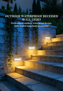 Prix usine HK Factory RU-120 Applique murale encastrée LED 2700K IP65 pour patio, cour, marches, faible MOQ, design, décoration extérieure de jardin - Product Image 6