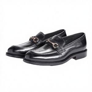 Mocassins de luxe pour hommes en cuir véritable, souples et élégants, à enfiler, anti-odeur, avec boucle métallique de haute qualité, pour mariages et soirées - Product Image 3