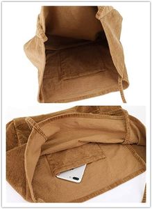 Women's New Design <b>Corduroy</b> Tote <b>Bag</b> Wholesale Shoulder Beach Shopping <b>Bags</b> - Product Image 4