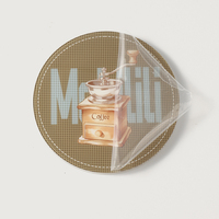 Sous-verres en acrylique personnalisés en gros, sous-verres imprimés personnalisés avec logo