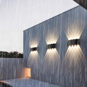 Lámpara de Pared LED de Doble Cabezal IP65 de Acero Inoxidable para Uso en Interiores y Exteriores, Paredes Exteriores, Hoteles, Patios; Iluminación Superior e Inferior - Product Image 4