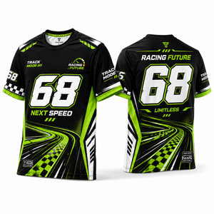 2026 New Arrival <b>Track</b> Mode Racing Fan Tee Men Women Loose Casual Breathable Full Sublimation Custom Number Sports Short Sleeve - Product Image 4