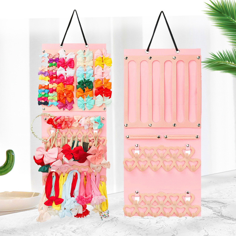 Фетровый настенный органайзер для девочек, украшение для детской заколки для волос с бантом, комнатный декоративный фетровый держатель для повязки на голову
