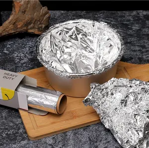 Extra largo usa e getta lamina d'argento di carta per uso domestico rotolo di lamina alla rinfusa per alimenti da cucina