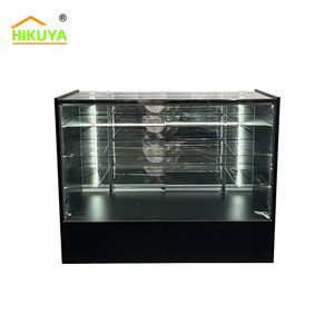 HiKUYA Custom 70 Inch Wooden Glass Display Counter Smoke Shop Showcase Case With Adjustable Shelves Smoke Shop Display Cases - Product Image 1