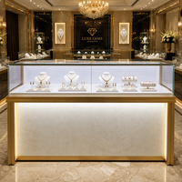Vitrine d'exposition de bijoux moderne avec éclairage LED pour les magasins de bijoux, les centres commerciaux, les boutiques, la décoration intérieure