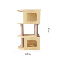 Tour d'arbre à chat moderne Grand arbre de condo pour chats Meubles de jeu Scratcher Cat Climbing Frame Tree