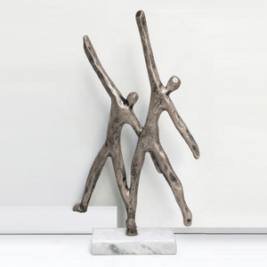 Modern <b>Figurative</b> Metal Sculpture Handcrafted Artistic Decor for Tabletop Living Room Home Office Decor - Product Image 1