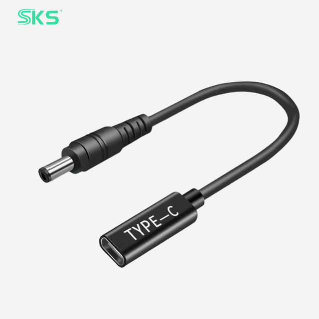 Type C Female to Dell DC Male PD 65W Fast Charging Cable 15cm with Pure Copper Conductor Shielded for Computer Printer & IOS Use
