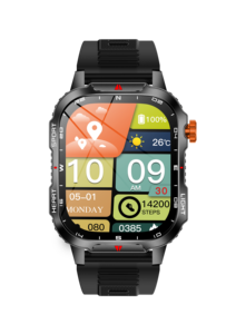 Reloj Inteligente V35 con Llamadas Bluetooth, GPS, para Adultos, Deportivo, Batería de 1020mAh, Aplicación H Band, Resistente al Agua IP68, Llamadas Bluetooth, Negro Naranja - Product Image 3