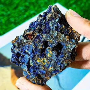 סיטוני נחושת כחול טבעי וסבן גלם מלכיט אבן גלם באיכות גבוהה דגימות מינרלים קישוט הבית - Product Image 3