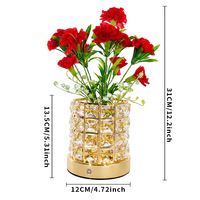 Lampe de nuit en forme de chrysanthème à LED avec commande tactile, luminosité réglable, blanc chaud, fonctionne sur piles, cadeau parfait pour la décoration de la pièce