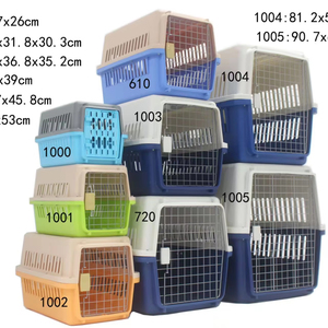 Cage de voyage pliable <span class=keywords><strong>en</strong></span> plastique portable, boîte de <span class=keywords><strong>transport</strong></span> durable pour <span class=keywords><strong>animaux</strong></span> de compagnie, conforme aux normes aériennes, nouveau modèle amélioré - Product Image 1
