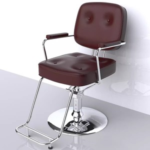 Sedia da Barbiere Idraulica Reclinabile dal Design Vintage Semplice, Arredamento per Salone di Bellezza e Parrucchiere - Product Image 1