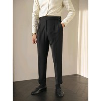 Pantalon décontracté à jambe droite de style rétro britannique mature pour homme MCP201, pantalon formel de cérémonie