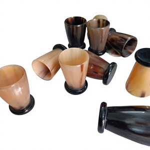 Copa para Beber de Cuerno de Búfalo, Hecha a Mano y Pulida, para Vino, Cerveza, Whisky, Cócteles, para Decoración de Bar, Regalo, Colección - Product Image 1