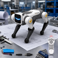 Chien robot télécommandé avec sauts à la voix commandée, danse sonore et lumineuse, cadeau technologique éducatif