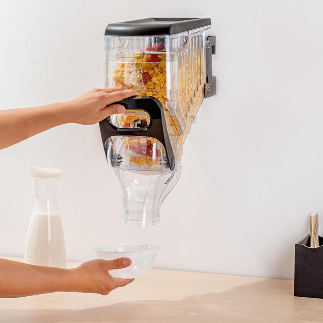 ECOBOX Bulk Food Wall Mount Dispenser Dry Food Candy Seeds Dispenser Gravity Bin Breakfast Cornflakes Cereals Dispenser for Shop