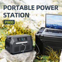 Station d'alimentation portable 512Wh 800W LiFePO4, générateur solaire pour le camping, les camping-cars et la sauvegarde à domicile