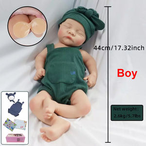 Levensechte In Slaap Pasgeboren Baby Poppen Siliconen Zacht Lichaam Bebe Jongen Schattige Herboren Poppen Voor Verjaardagscadeaus - Product Image 6