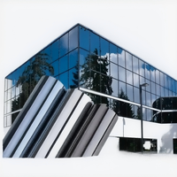 Einseitig reflektierende, explosionsgeschützte Fensterfolie, moderne Glasfensteraufkleber, Sichtschutz, Wärmeisolierung, Bürogebäude