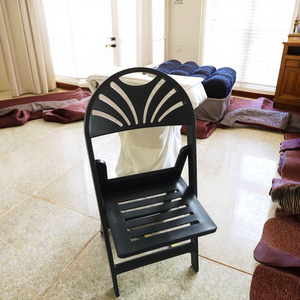 Atacado Preto Folding Resina Jardim Cadeira Branco Wimbledon Cadeira - Product Image 1