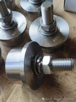 Rouleau de guidage à bride simple en acier inoxydable SUS304, roulement à galet de type goujon avec fixation intégrée par boulon P6