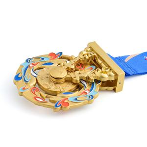 Wholesale Best Quality Gold Zinc Alloy Sports Medal Fiesta <b>Trophy</b> Blank Custom 3d Metal Marathon Medal - Product Image 3