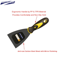 Couteau à décapant industriel robuste de 3 pouces, lame en acier à haute teneur en carbone, manche ergonomique bicolore pour la préparation des murs et le décapage de peinture