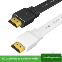 Usine OEM 1/3/5/10/20m 1080P HD câble couleur plat Portable pour PS4 PS3 ordinateur Portable vers projecteur HDTV