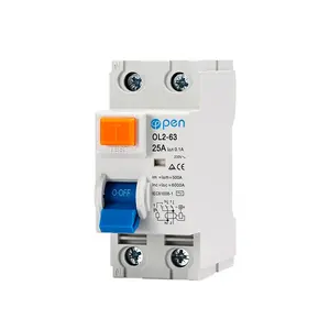 OL2-63 10KA 2 pole RCCB RCCB RCD 2P 1P+N 16A 20A 32A 40A 50A 63A 30mA 300mA With TUV CB certification