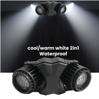 Projecteur de scène LED étanche 2x100W COB blanc froid/chaud 2-en-1, 2 yeux LED 200W, effet matrice, pour DJ, discothèque, concert, studio