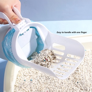 <span class=keywords><strong>Pala</strong></span> <span class=keywords><strong>para</strong></span> caca de gato de plástico desmontable, plegable e integrada, ecológica, con contenedor y bolsas de basura de gran capacidad - Product Image 1