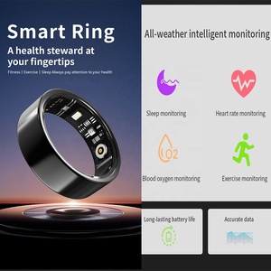 Nuevo y Elegante Anillo Inteligente de Metal y Cerámica Dorado, con Monitor de Temperatura y Frecuencia Cardíaca, Almacenamiento y NFC - Product Image 2