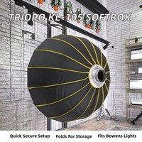 Triopo KL-105 105CM Easy Lock Diffuseur de lumière pliable argenté type Beauty Dish Speedbox avec monture Bowens pour photographie en studio