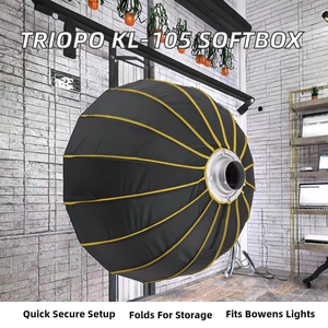 Triopo KL-105 105CM Easy Lock Diffuseur de lumière pliable argenté type Beauty Dish Speedbox avec monture Bowens pour photographie en studio - Product Image 5