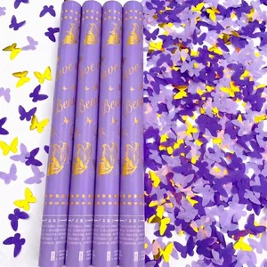 Vente en gros de confettis papillon en 5 couleurs, canons à confettis en forme de papillon à manivelle pour les fournitures de fête - Product Image 5
