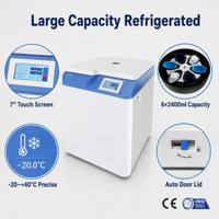 Centrífuga Refrigerada Inteligente con Pantalla Táctil DL8M-12L, Capacidad Máxima de 6*2400 ml, -20~+40 °C ° Soporte de suelo tipo C, disponible para OEM