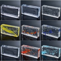 Les briques de blocs de verre de couleur ambre Soul pour colonne de séparation murale pourraient être des fournisseurs de blocs de briques de verre de construction thermofusibles solides