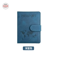 Porte-passeport carré de mode anti-magnétique avec accessoire de voyage imprimé typographie en cuir PU de couleur changeante semblable à la peau
