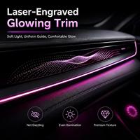 Kit d'éclairage d'ambiance intérieur de voiture sur mesure 2024-2026, éclairage dynamique RGB, synchronisation musicale, Plug & Play, tableau de bord/éclairage de portière