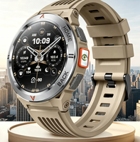 Montre connectée 2026 GS500 1,43" 466x466 AMOLED GPS Suivi de fréquence cardiaque Appels en direct Montre de sport extérieur Géomagnétisme Pression atmosphérique